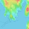 Mapa topográfico A Milleira, altitude, relevo
