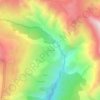 Mapa topográfico Les Tourrès, altitude, relevo
