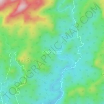 Mapa topográfico Mappedeceng, altitude, relevo