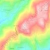 Mapa topográfico Borrelho, altitude, relevo