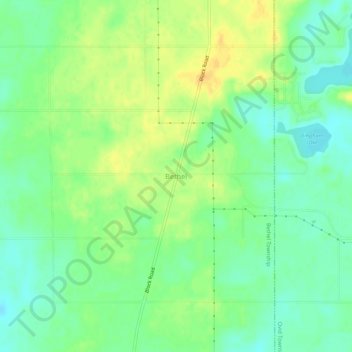 Mapa topográfico Bethel, altitude, relevo
