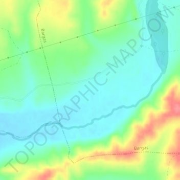 Mapa topográfico Villa Cisneros, altitude, relevo