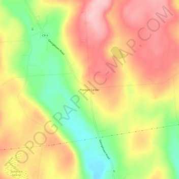 Mapa topográfico Preston Center, altitude, relevo
