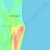 Mapa topográfico Ponta Malongane, altitude, relevo