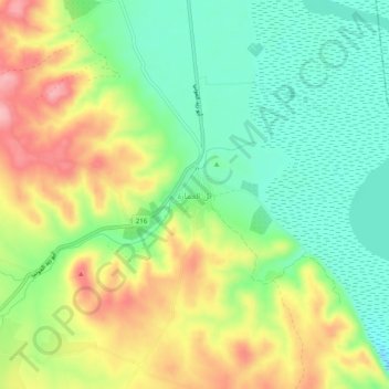 Mapa topográfico Tell al-Amara, altitude, relevo