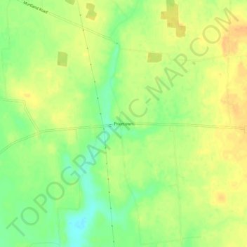 Mapa topográfico Pricetown, altitude, relevo