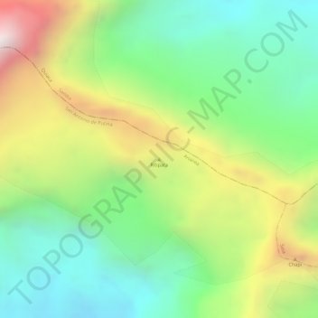 Mapa topográfico Ritipata, altitude, relevo