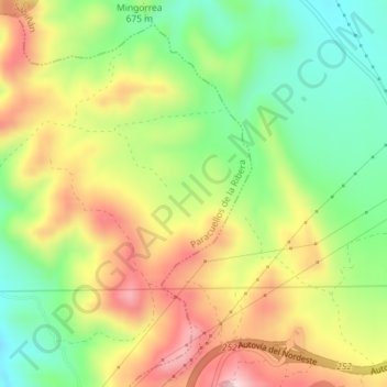 Mapa topográfico La Gasca, altitude, relevo
