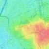 Mapa topográfico Grotte artificielle du parc des Buttes-Chaumont, altitude, relevo