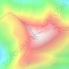 Mapa topográfico Rakaposhi, altitude, relevo