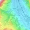 Mapa topográfico Les Normands, altitude, relevo