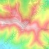Mapa topográfico Sierra de Mijas, altitude, relevo