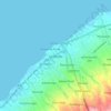 Mapa topográfico Singaraja, altitude, relevo