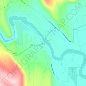 Mapa topográfico Keno, altitude, relevo
