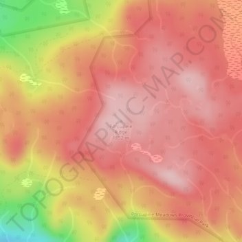Mapa topográfico Porcupine Ridge, altitude, relevo