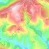 Mapa topográfico Biscarbó, altitude, relevo