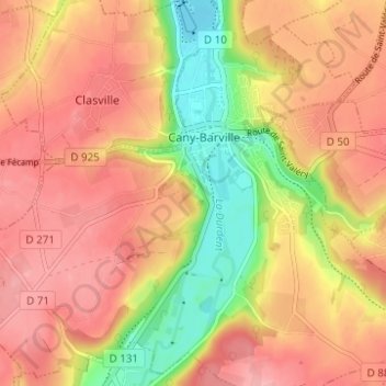 Mapa topográfico Les Criquets, altitude, relevo