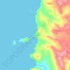 Mapa topográfico Caleta Estaquilla, altitude, relevo