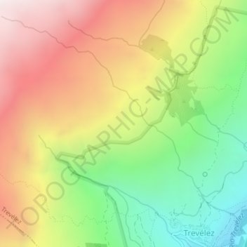 Mapa topográfico Meseta, altitude, relevo