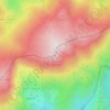 Mapa topográfico Pico El Nevero, altitude, relevo