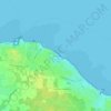 Mapa topográfico Le Préau, altitude, relevo