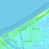 Mapa topográfico Lombardsijdestrand, altitude, relevo