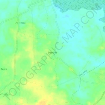 Mapa topográfico Eldorado, altitude, relevo