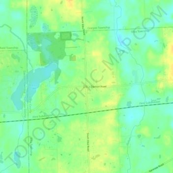 Mapa topográfico Elba, altitude, relevo