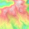 Mapa topográfico Escalvado, altitude, relevo