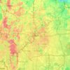 Mapa topográfico Orlando, altitude, relevo
