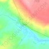 Mapa topográfico Cahama, altitude, relevo