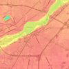 Mapa topográfico Perrysburg, altitude, relevo