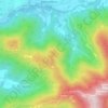 Mapa topográfico Monte Suic, altitude, relevo
