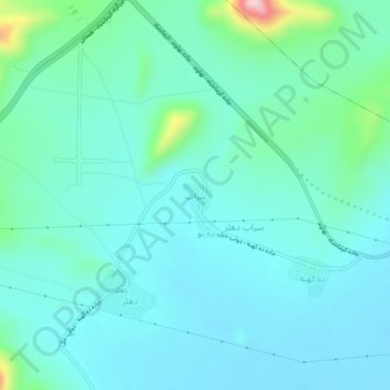 Mapa topográfico Sarab, altitude, relevo
