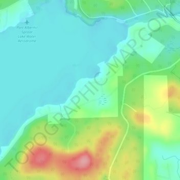 Mapa topográfico Sproat Lake, altitude, relevo