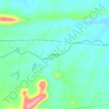 Mapa topográfico Lamarão, altitude, relevo