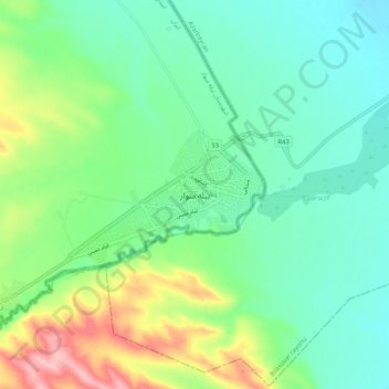 Mapa topográfico Bilasuvar, altitude, relevo