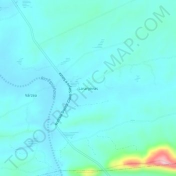 Mapa topográfico Laranjeira, altitude, relevo