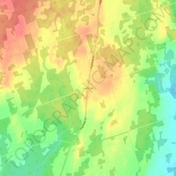Mapa topográfico Ivanhoe, altitude, relevo