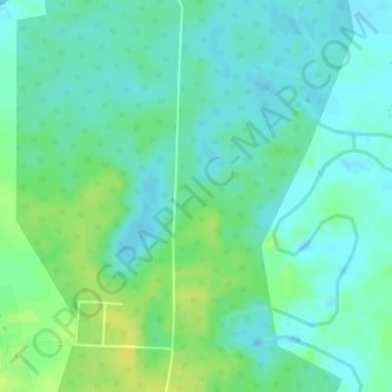 Mapa topográfico Waroki, altitude, relevo