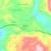 Mapa topográfico San José Cruz Quemada, altitude, relevo
