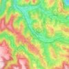Mapa topográfico Séverac, altitude, relevo