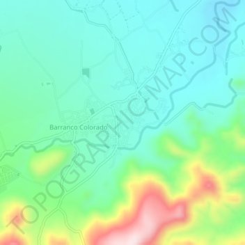 Mapa topográfico San Jorge, altitude, relevo
