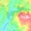 Mapa topográfico Grobas, altitude, relevo