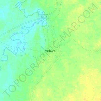 Mapa topográfico Чебаклы, altitude, relevo