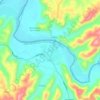 Mapa topográfico Rapel, altitude, relevo