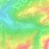 Mapa topográfico Les Plans-sur-Bex, altitude, relevo