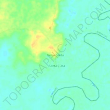 Mapa topográfico Tierra Santa, altitude, relevo