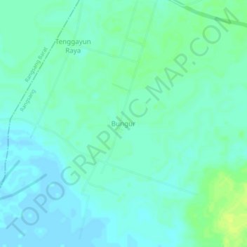 Mapa topográfico Bungur, altitude, relevo