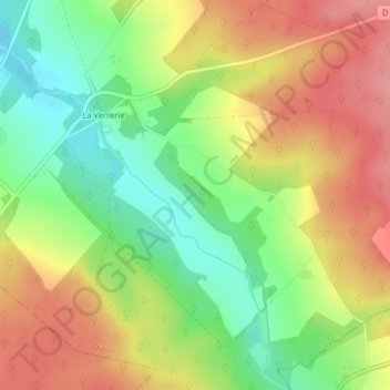 Mapa topográfico Les Marats, altitude, relevo